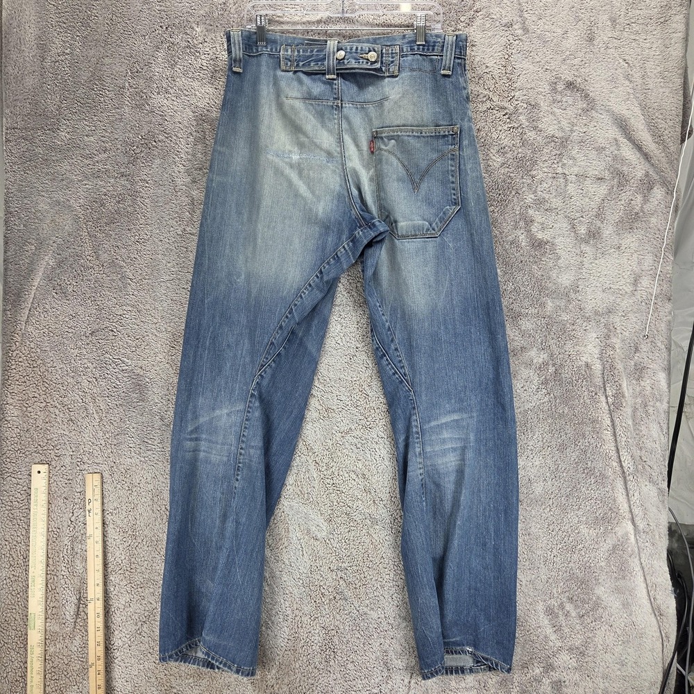 Vintage Levis Engineered Jeans Mens 33x34 Blue Twisted Cinch Back One Pocket